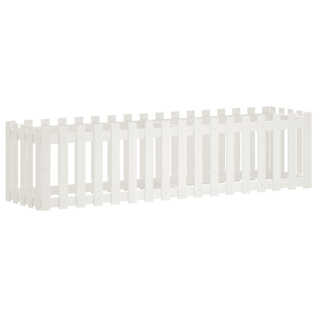 Lit surélevé de jardin design de clôture 200x50x50cm pin massif