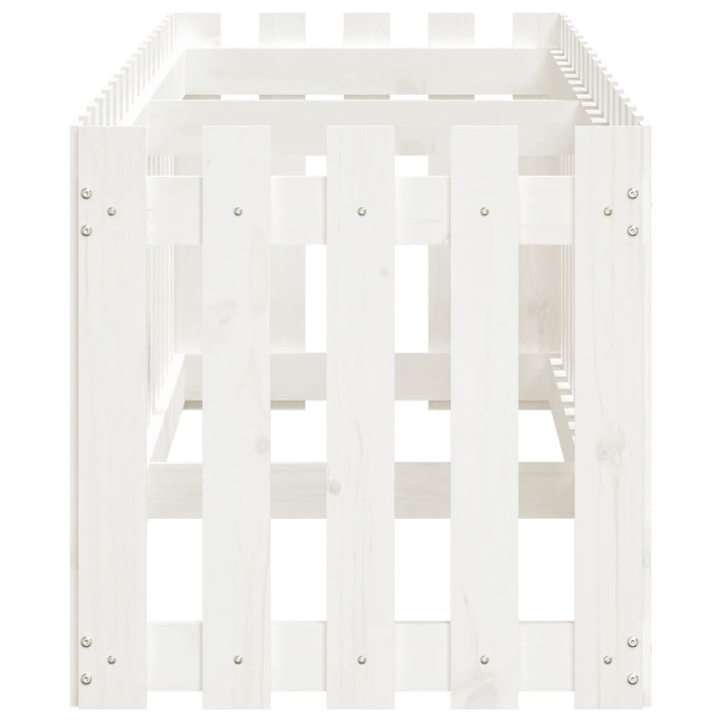 Lit surélevé de jardin design de clôture 200x50x50cm pin massif