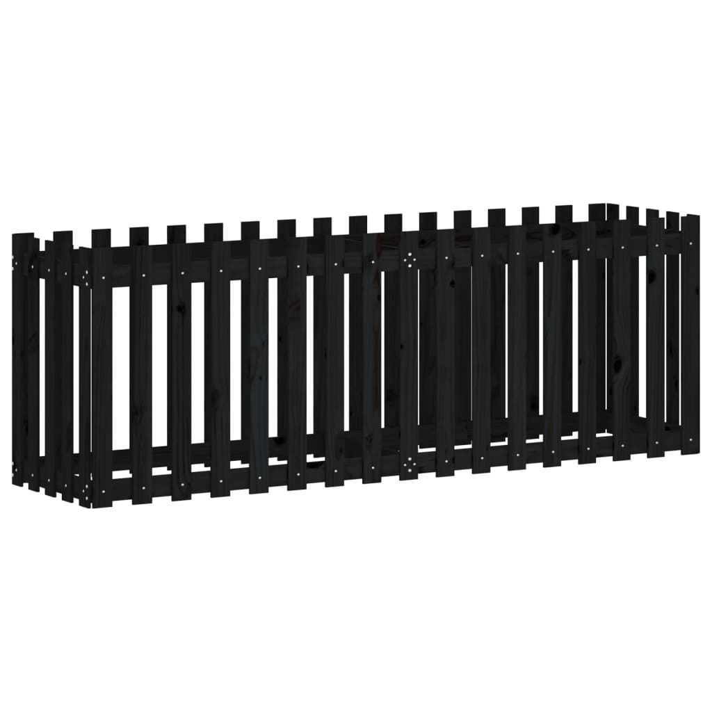 Lit surélevé de jardin design de clôture 200x50x70cm pin massif