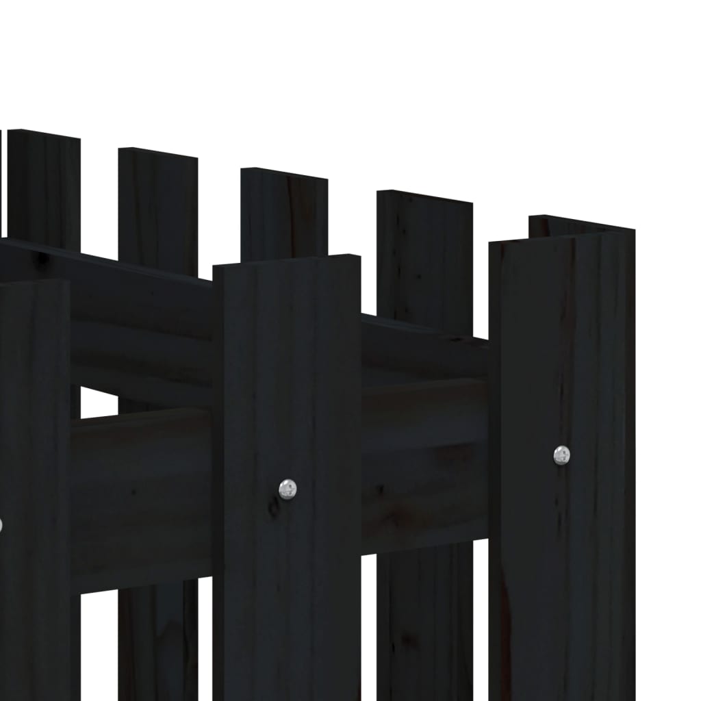 Lit surélevé de jardin design de clôture 200x50x70cm pin massif