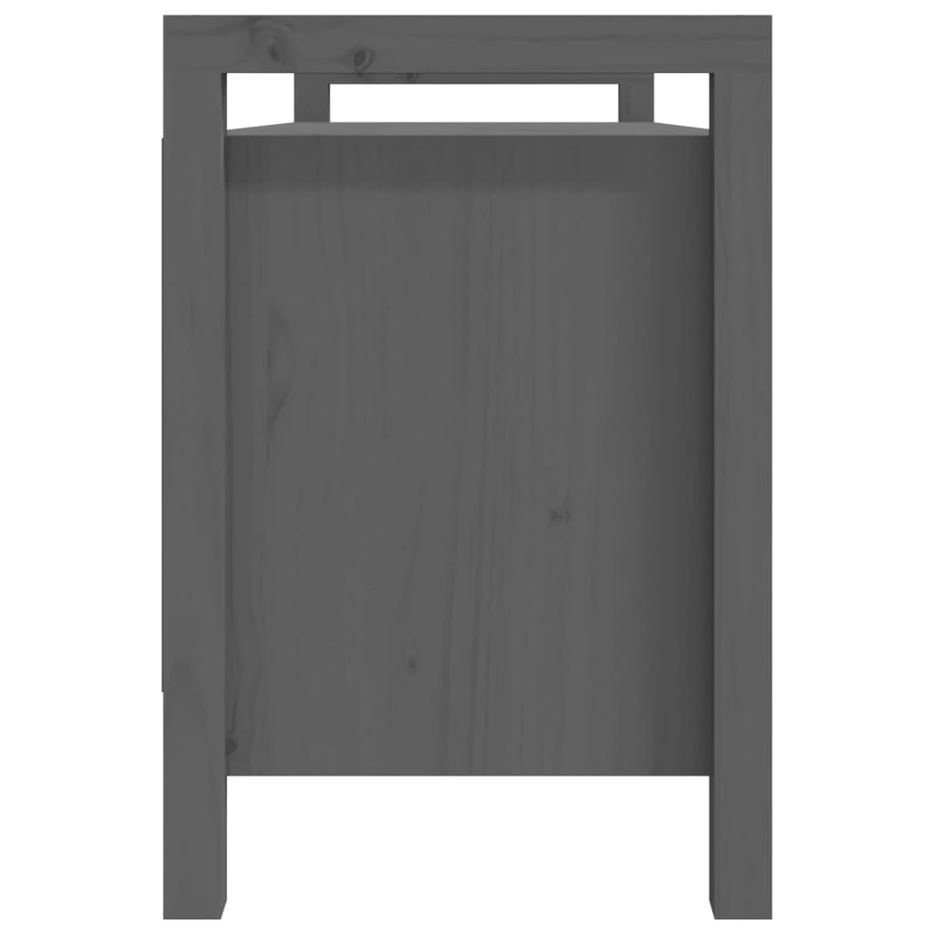 Panchina di ingresso grigio 110x40x60 cm Pino solido