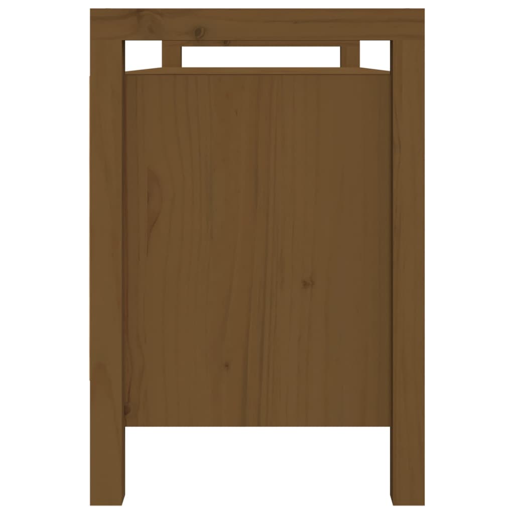 Panca ad ingresso marrone miele 110x40x60 cm in legno di pino solido