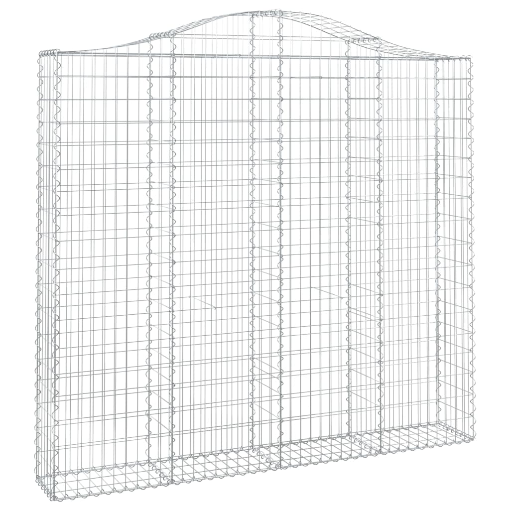 Paniers à gabions arqués 3 pcs 200x30x180/200 cm Fer galvanisé