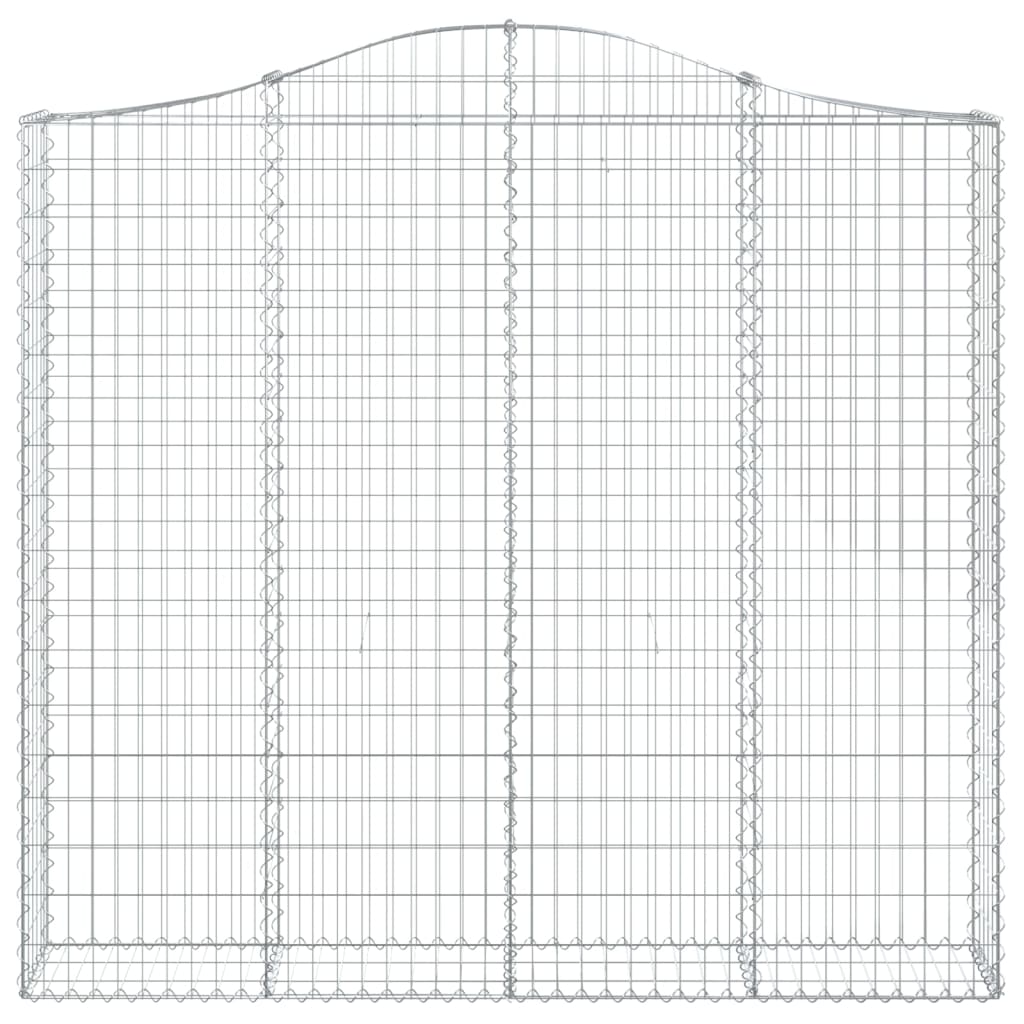 Paniers à gabions arqués 3 pcs 200x30x180/200 cm Fer galvanisé