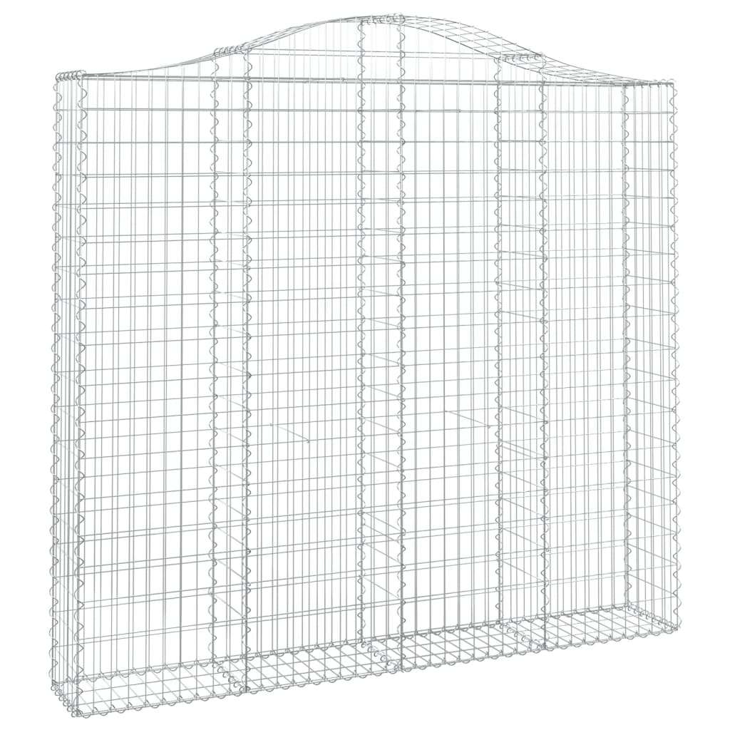 Paniers à gabions arqués 4 pcs 200x30x180/200 cm Fer galvanisé