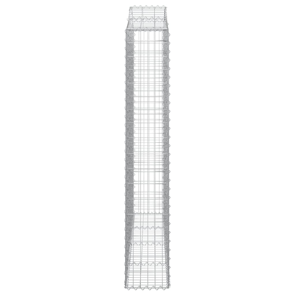 Paniers à gabions arqués 4 pcs 200x30x180/200 cm Fer galvanisé