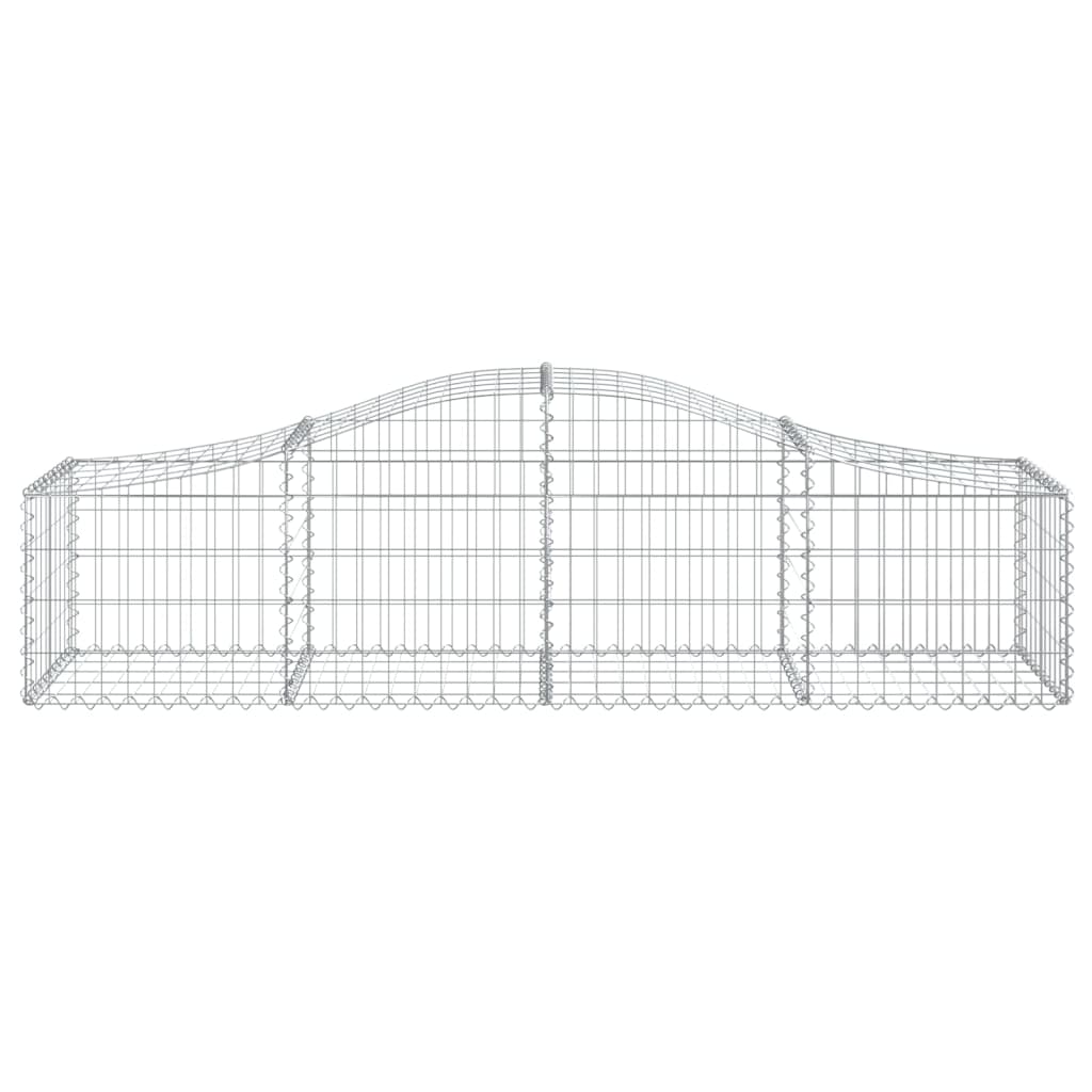 Arched gabions 4 pcs 200x50x40/60 cm galvanized iron