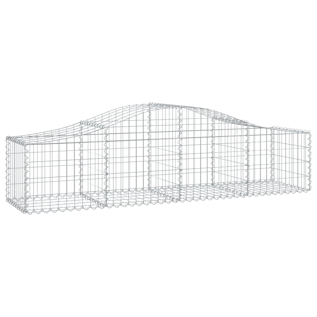 Arched gabions baskets 8 pcs 200x50x40/60 cm galvanized iron