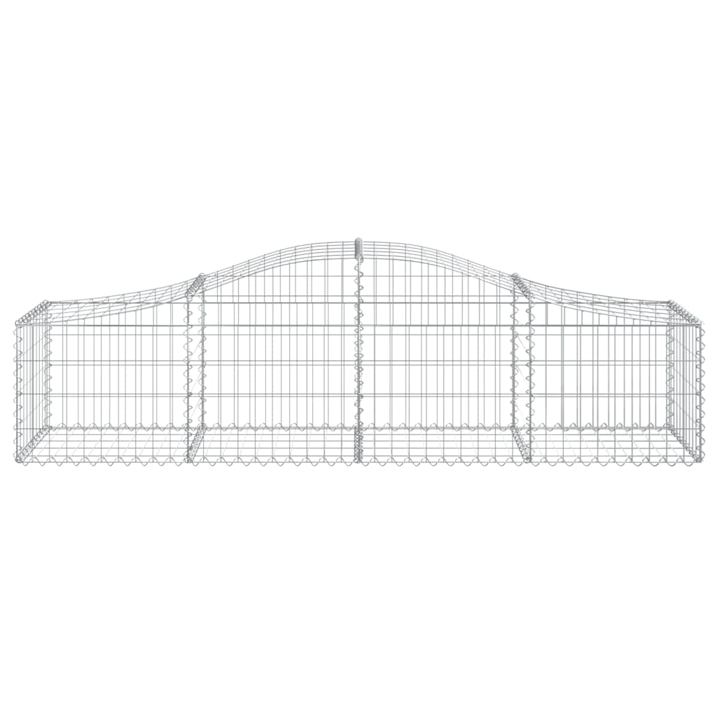 Arched gabions baskets 8 pcs 200x50x40/60 cm galvanized iron