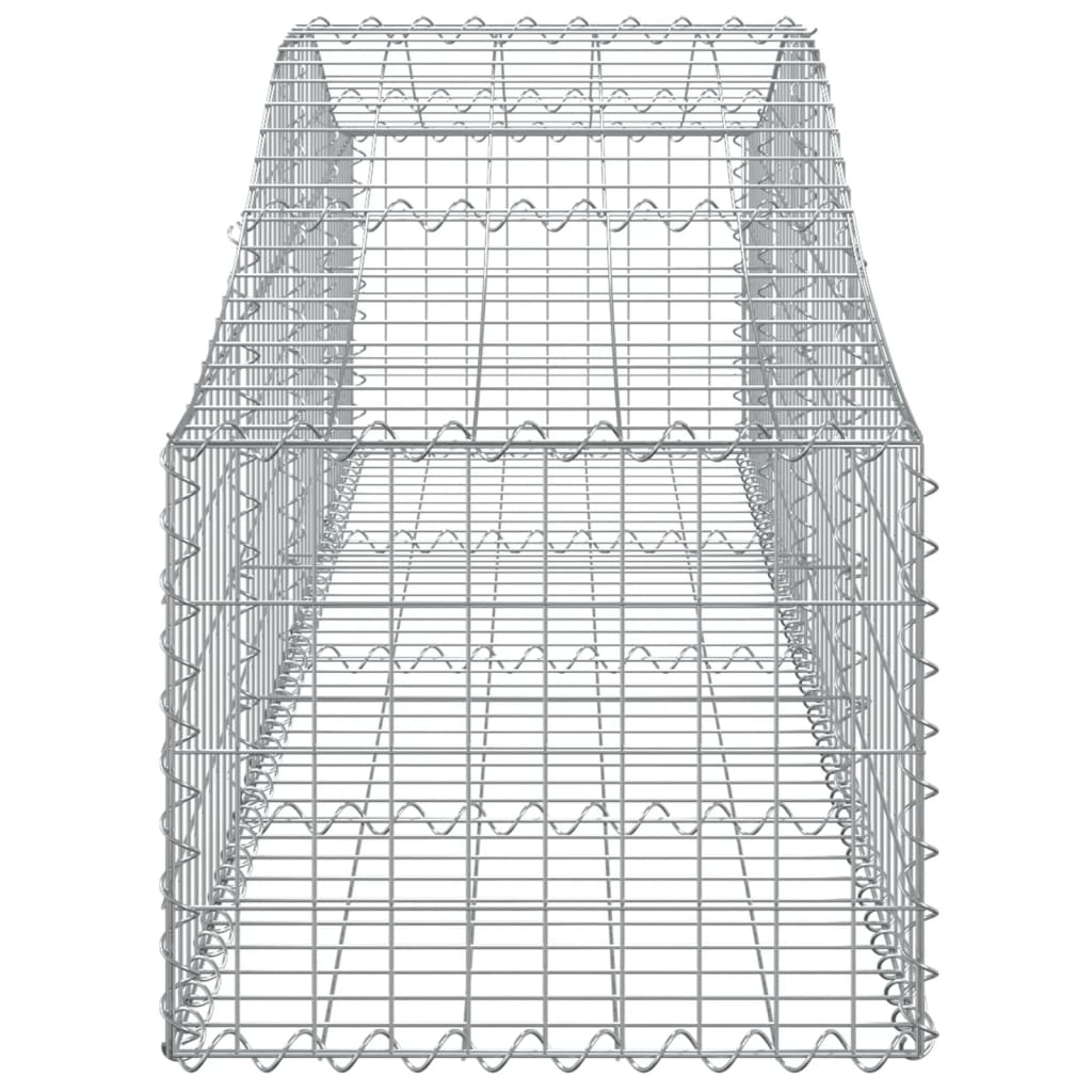Arched gabions baskets 8 pcs 200x50x40/60 cm galvanized iron