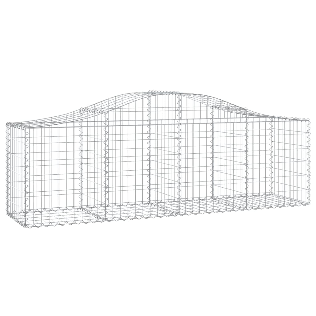 Paniers à gabions arqués 4 pcs 200x50x60/80 cm Fer galvanisé