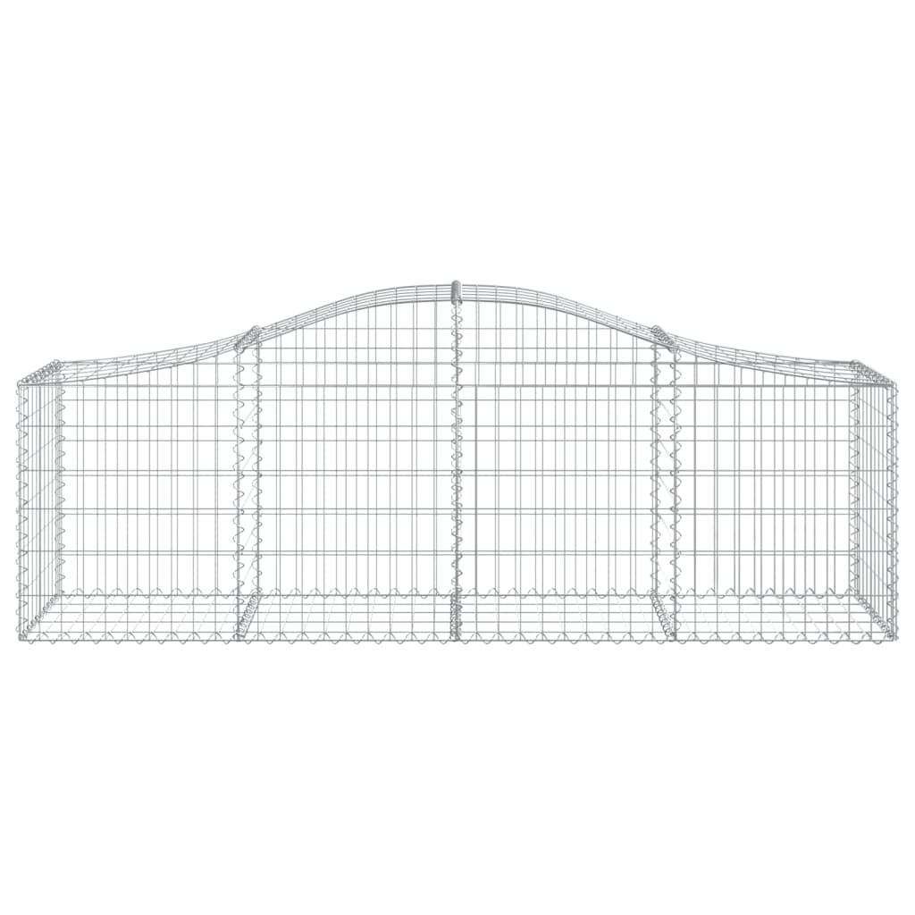 Paniers à gabions arqués 4 pcs 200x50x60/80 cm Fer galvanisé