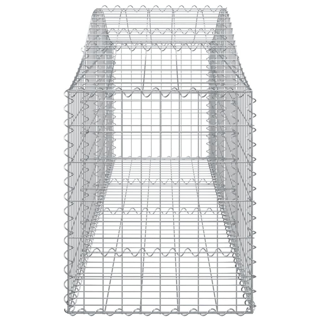 Paniers à gabions arqués 4 pcs 200x50x60/80 cm Fer galvanisé