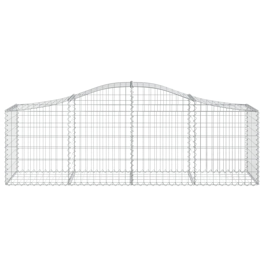 Paniers à gabions arqués 25 pcs 200x50x60/80 cm fer galvanisé