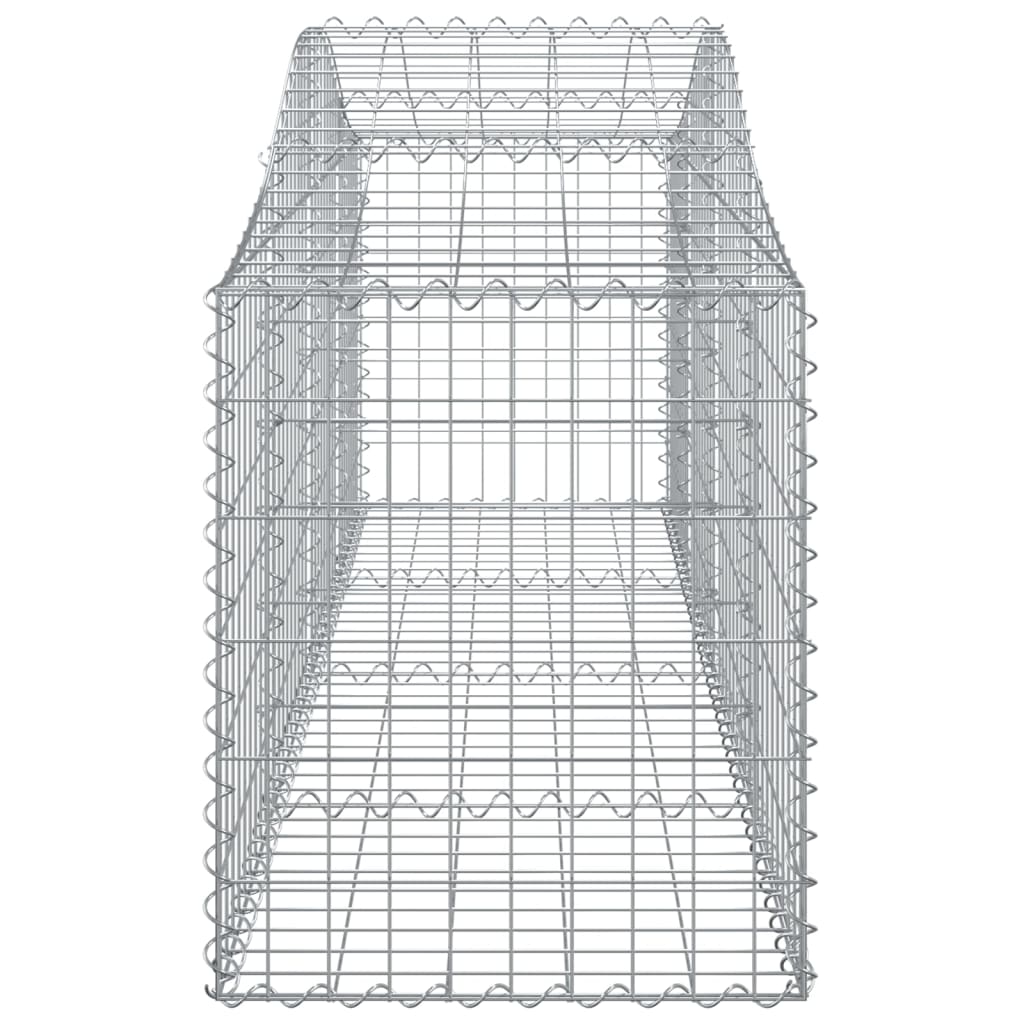 Paniers à gabions arqués 25 pcs 200x50x60/80 cm fer galvanisé