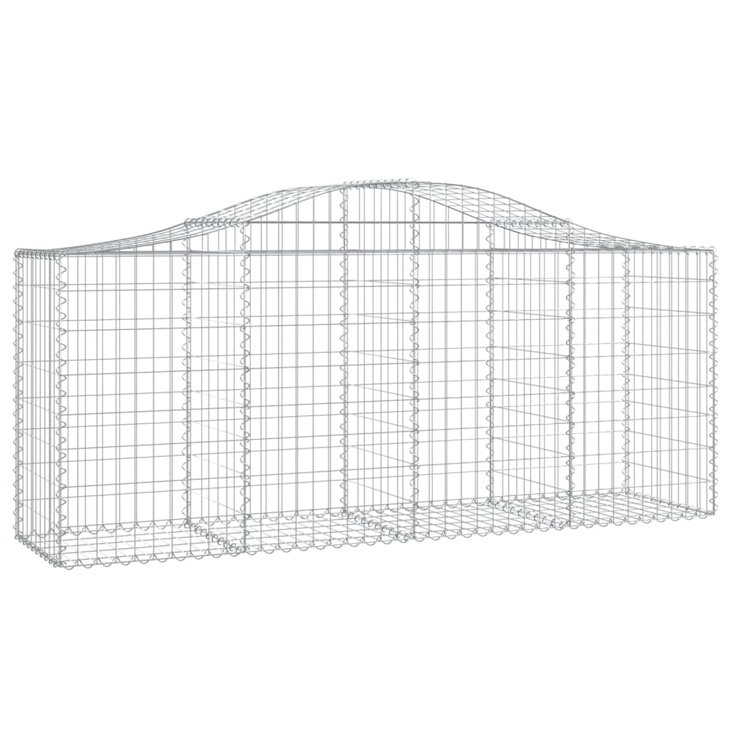 Paniers à gabions arqués 15 pcs 200x50x80/100 cm Fer galvanisé
