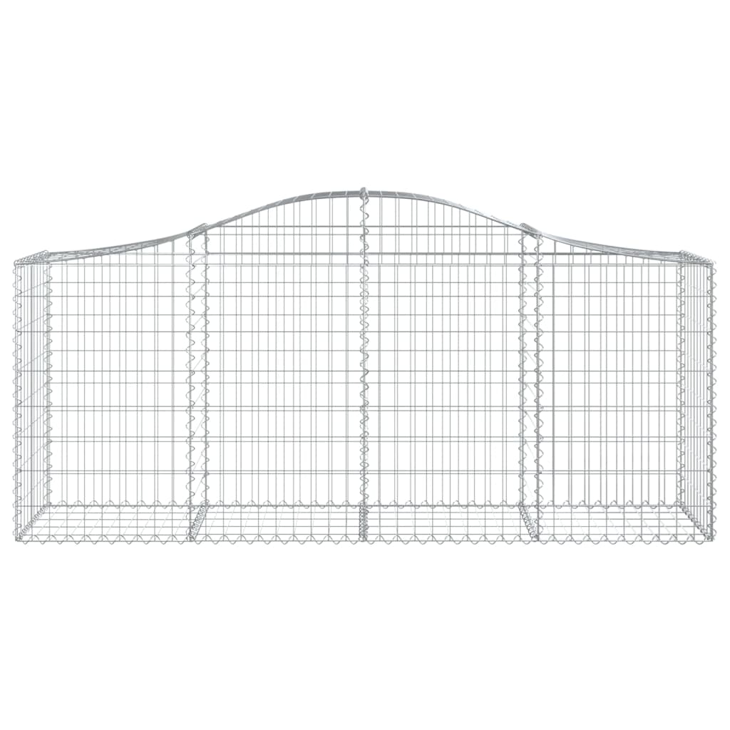 Paniers à gabions arqués 15 pcs 200x50x80/100 cm Fer galvanisé