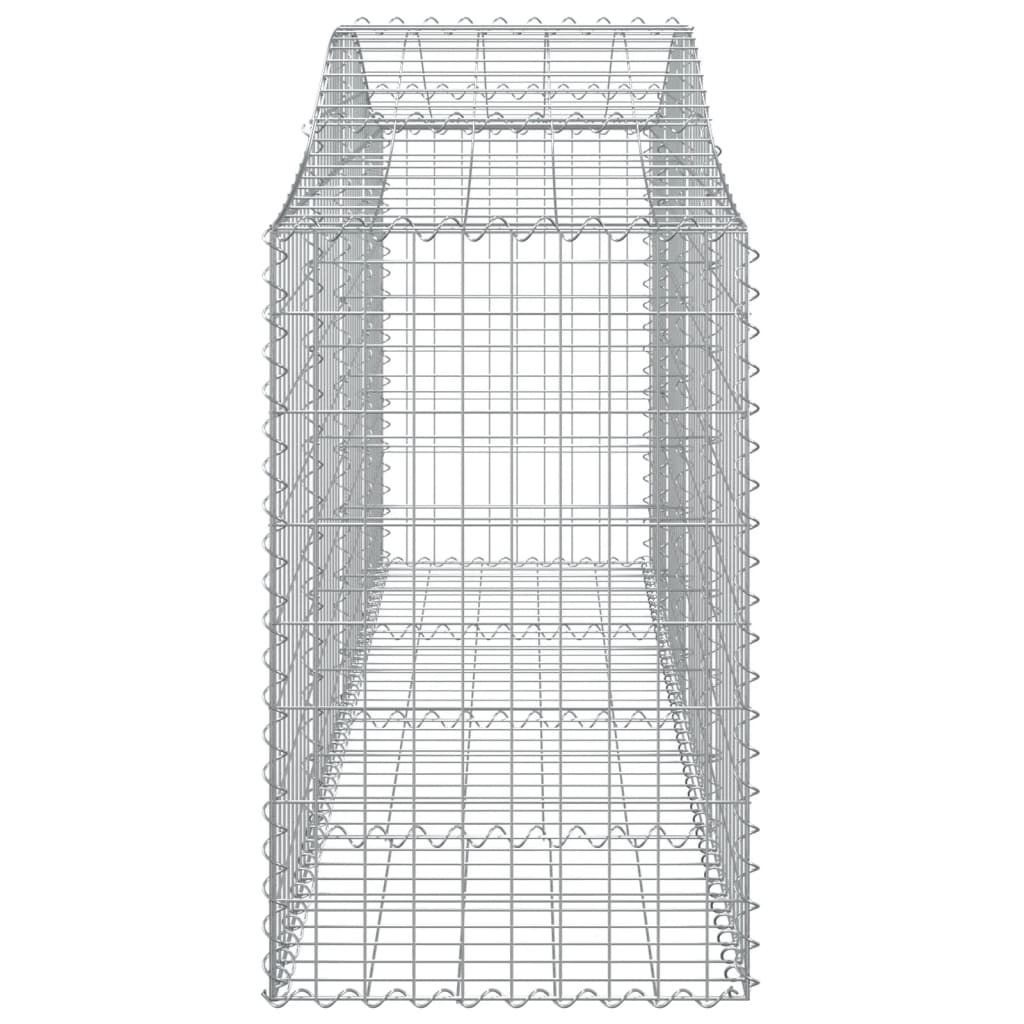 Paniers à gabions arqués 15 pcs 200x50x80/100 cm Fer galvanisé