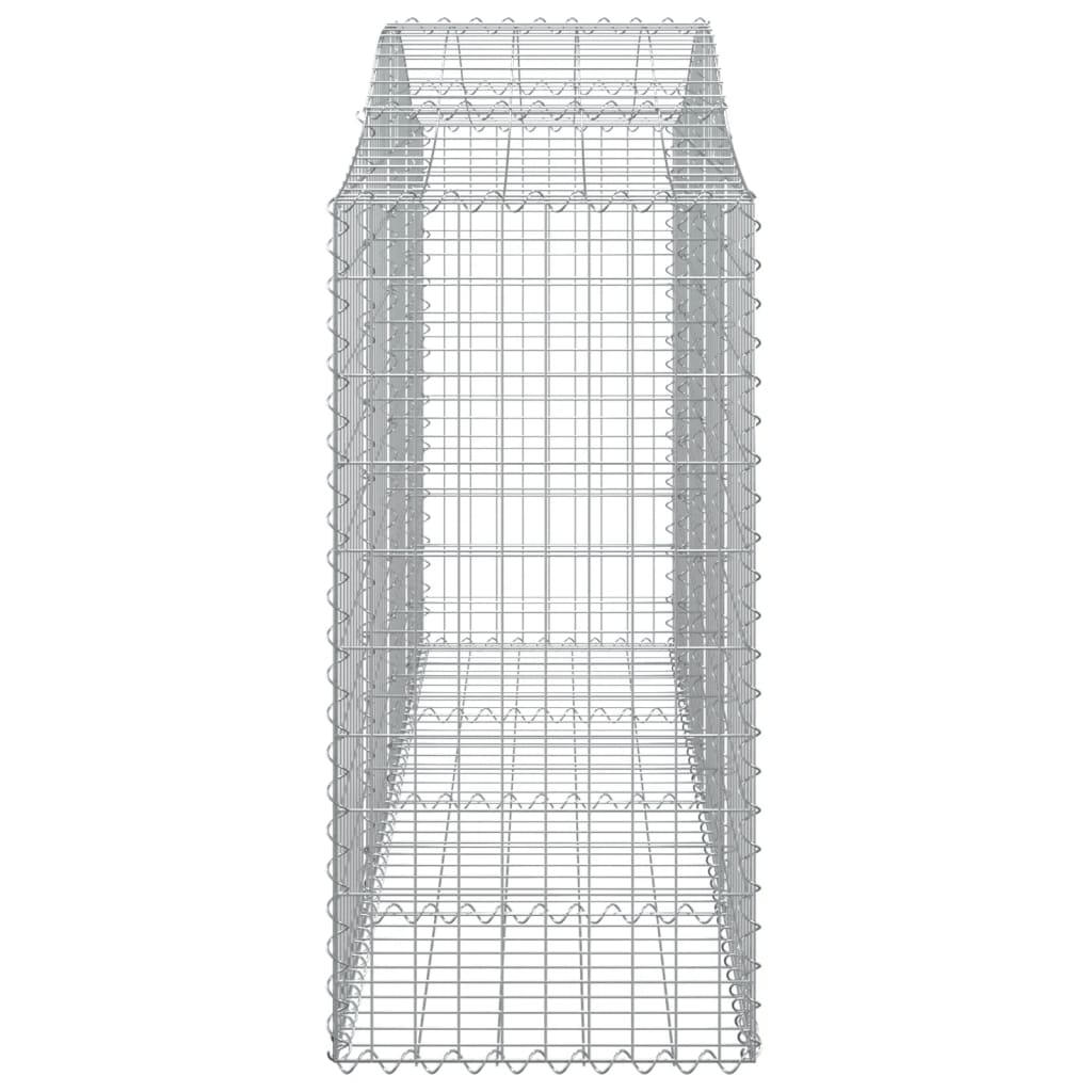 Paniers à gabions arqués 7 pcs 200x50x100/120 cm fer galvanisé