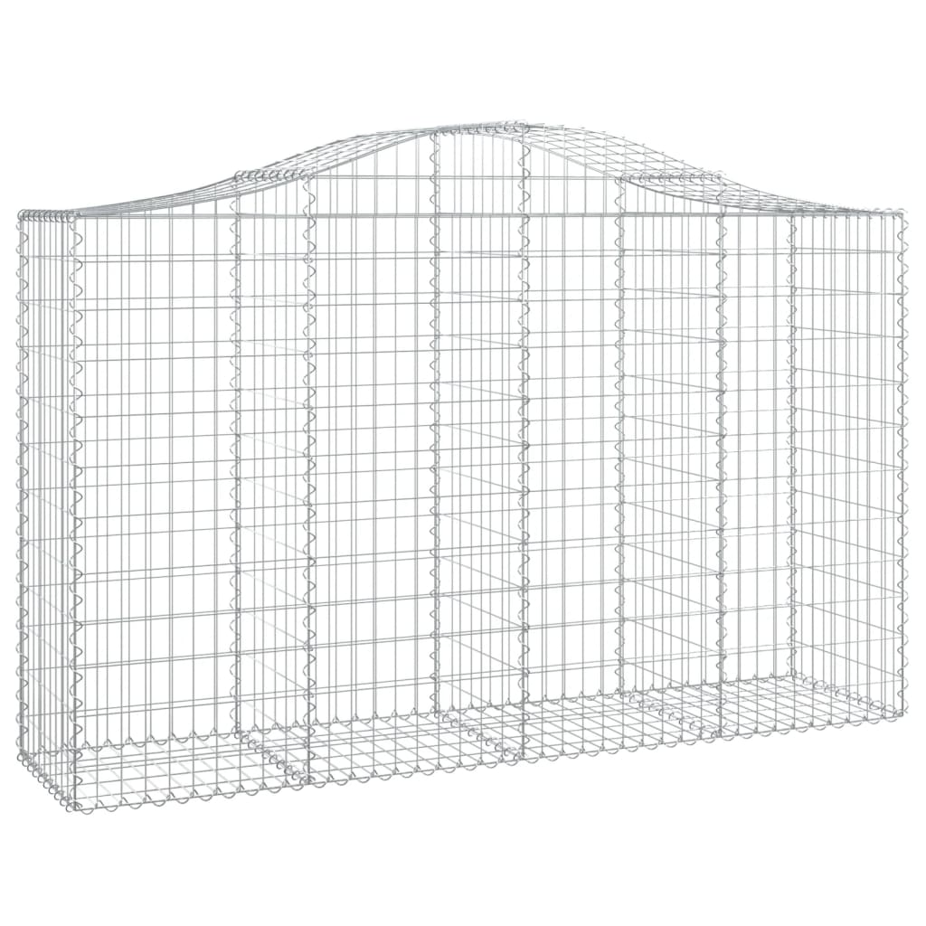 Paniers à gabions arqués 25 pcs 200x50x120/140 cm Fer galvanisé