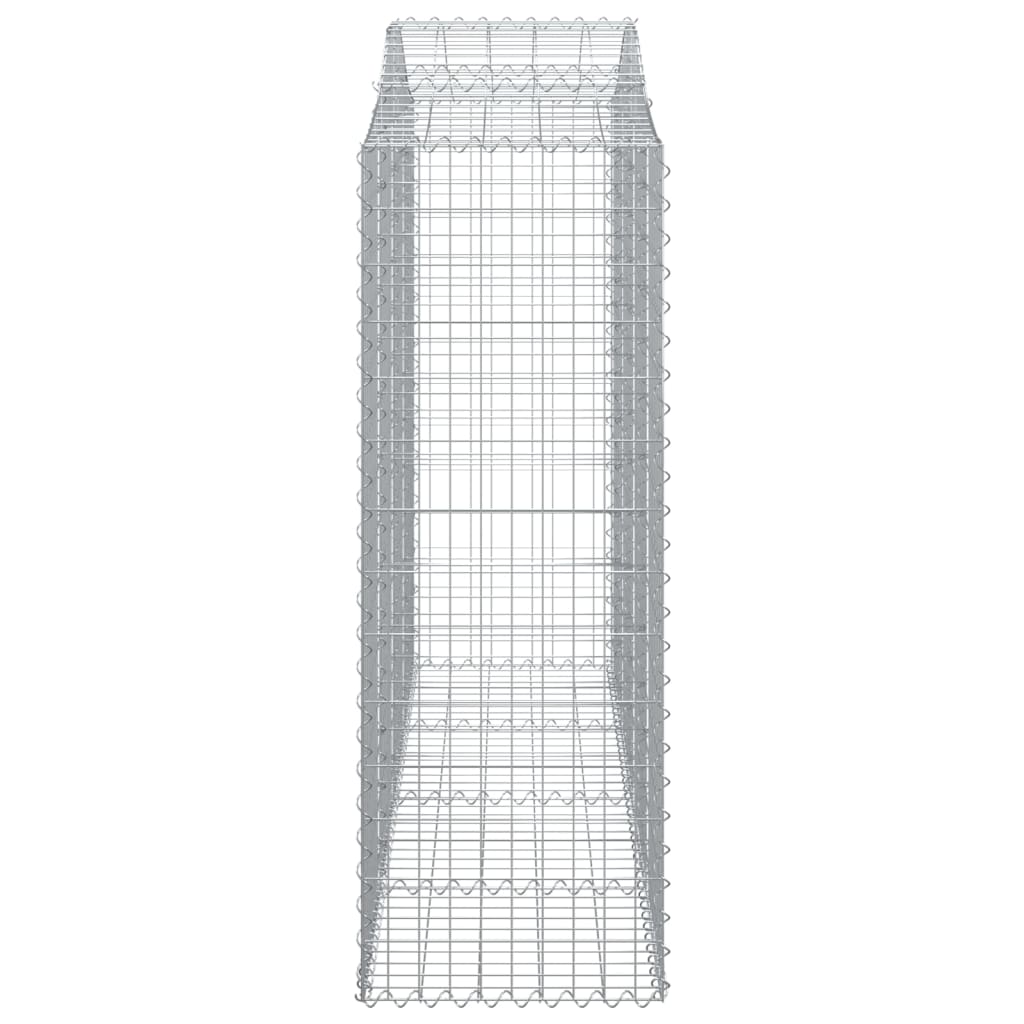Paniers à gabions arqués 7 pcs 200x50x140/160 cm Fer galvanisé