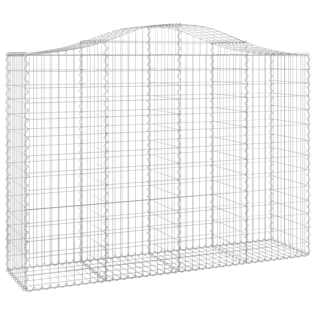 Paniers à gabions arqués 10 pcs 200x50x140/160 cm Fer galvanisé