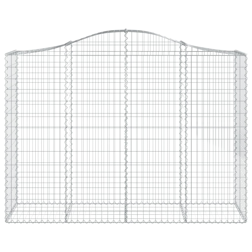Paniers à gabions arqués 10 pcs 200x50x140/160 cm Fer galvanisé