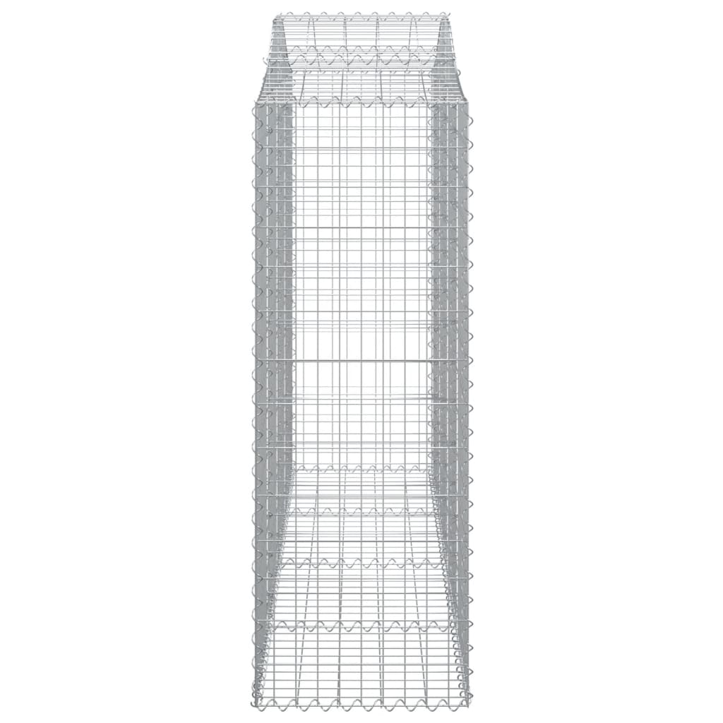 Paniers à gabions arqués 14 pcs 200x50x140/160 cm Fer galvanisé