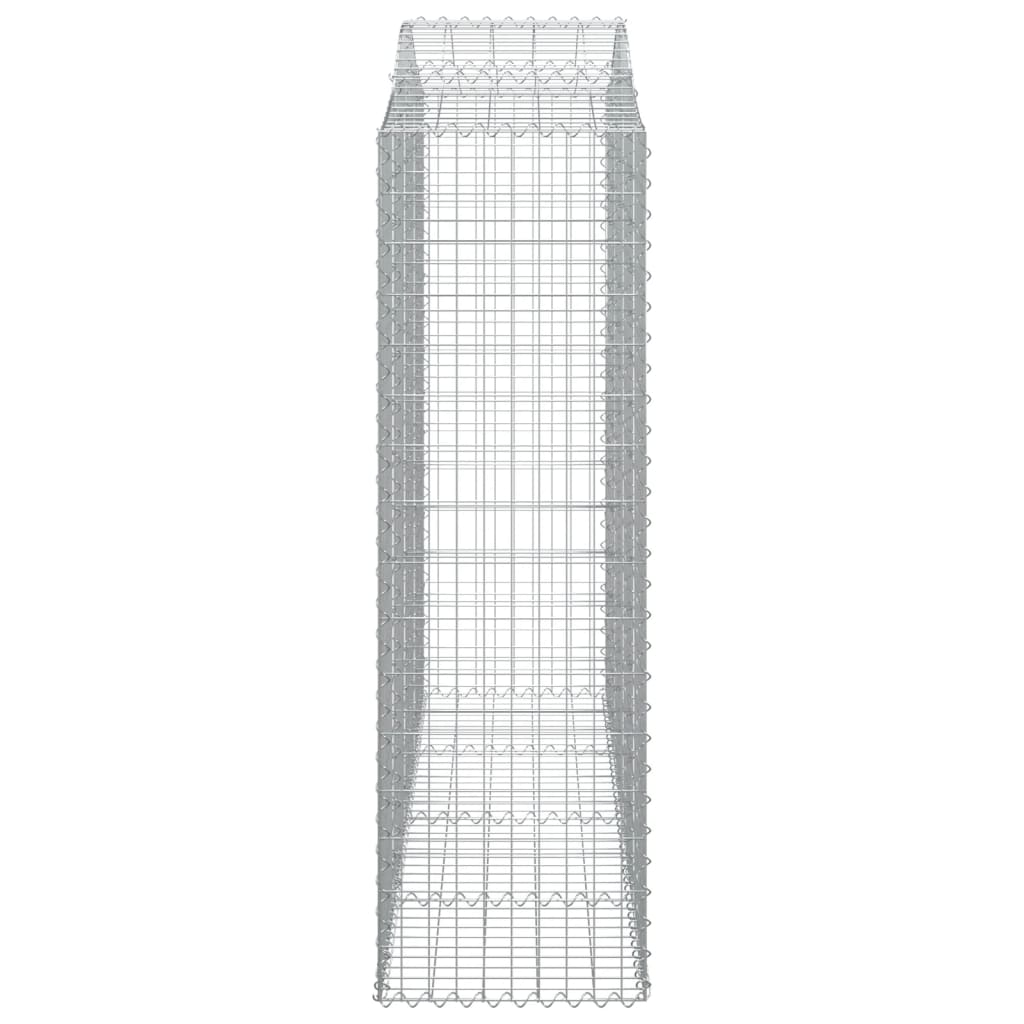 Paniers à gabions arqués 8 pcs 200x50x160/180 cm Fer galvanisé
