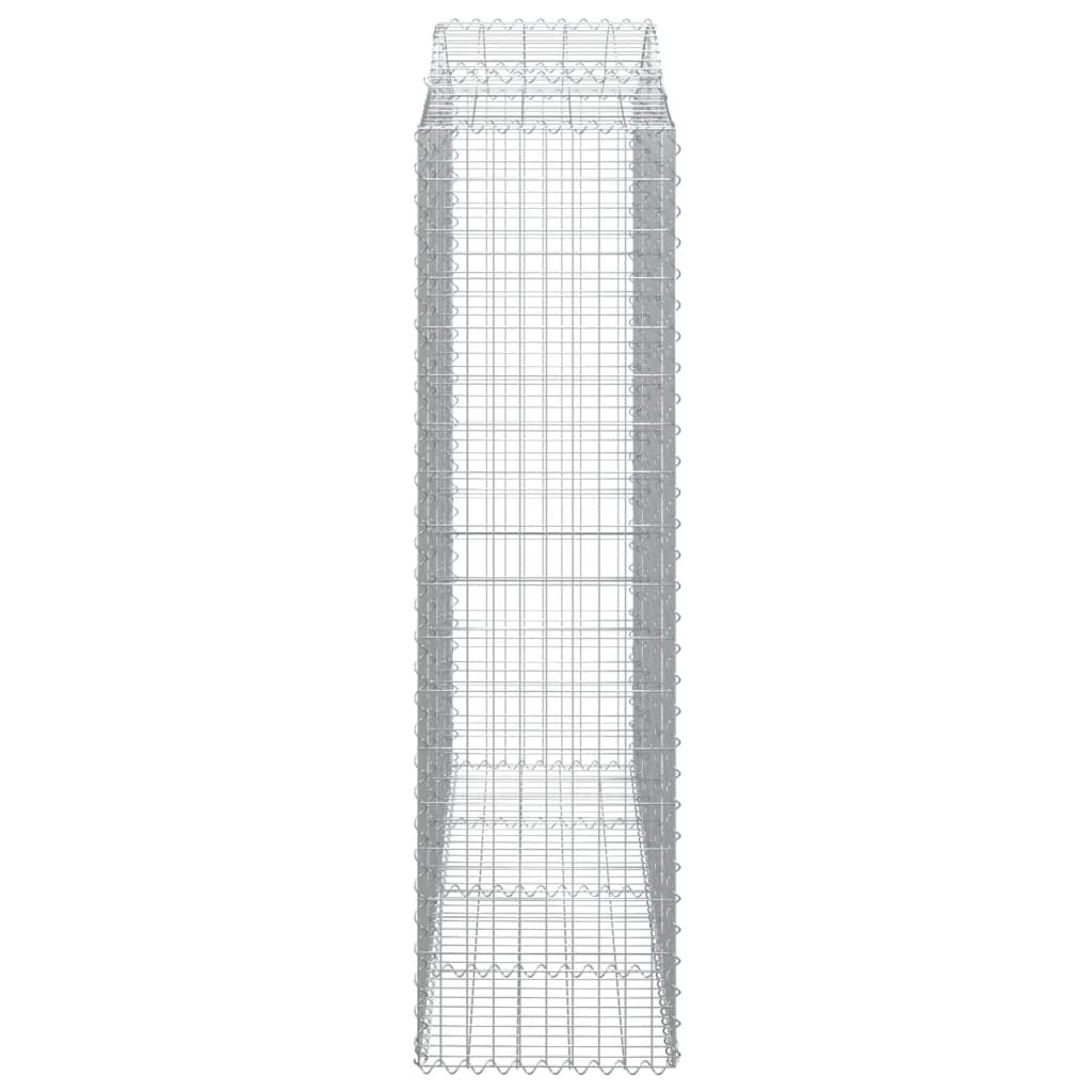 Paniers à gabions arqués 10 pcs 200x50x180/200 cm Fer galvanisé