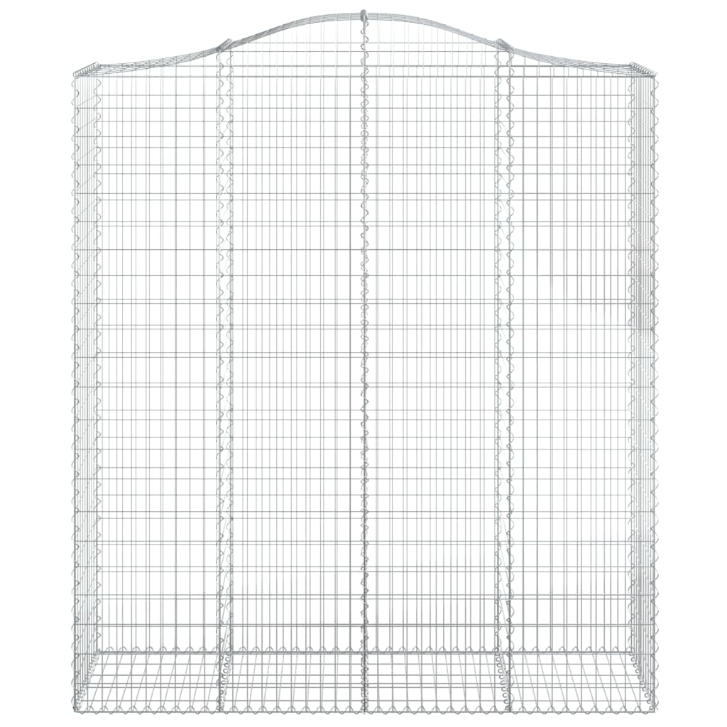 Paniers à gabions arqués 2 pcs 200x50x220/240 cm Fer galvanisé