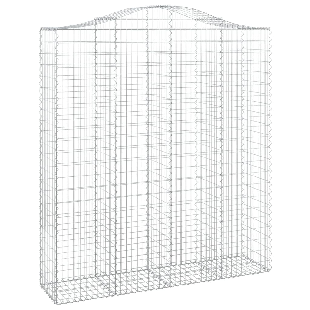Paniers à gabions arqués 4 pcs 200x50x220/240 cm Fer galvanisé