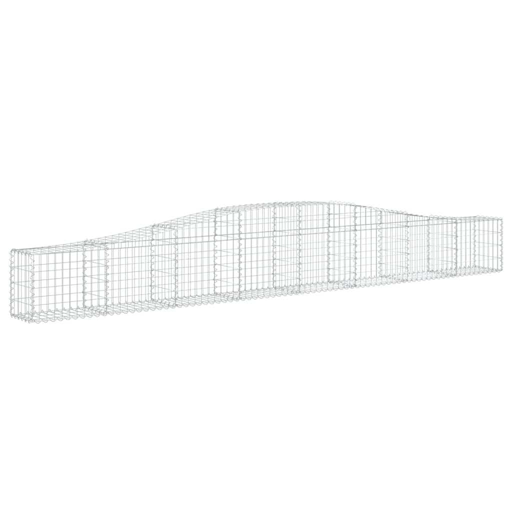 Paniers à gabions arqués 2 pcs 400x30x40/60 cm Fer galvanisé