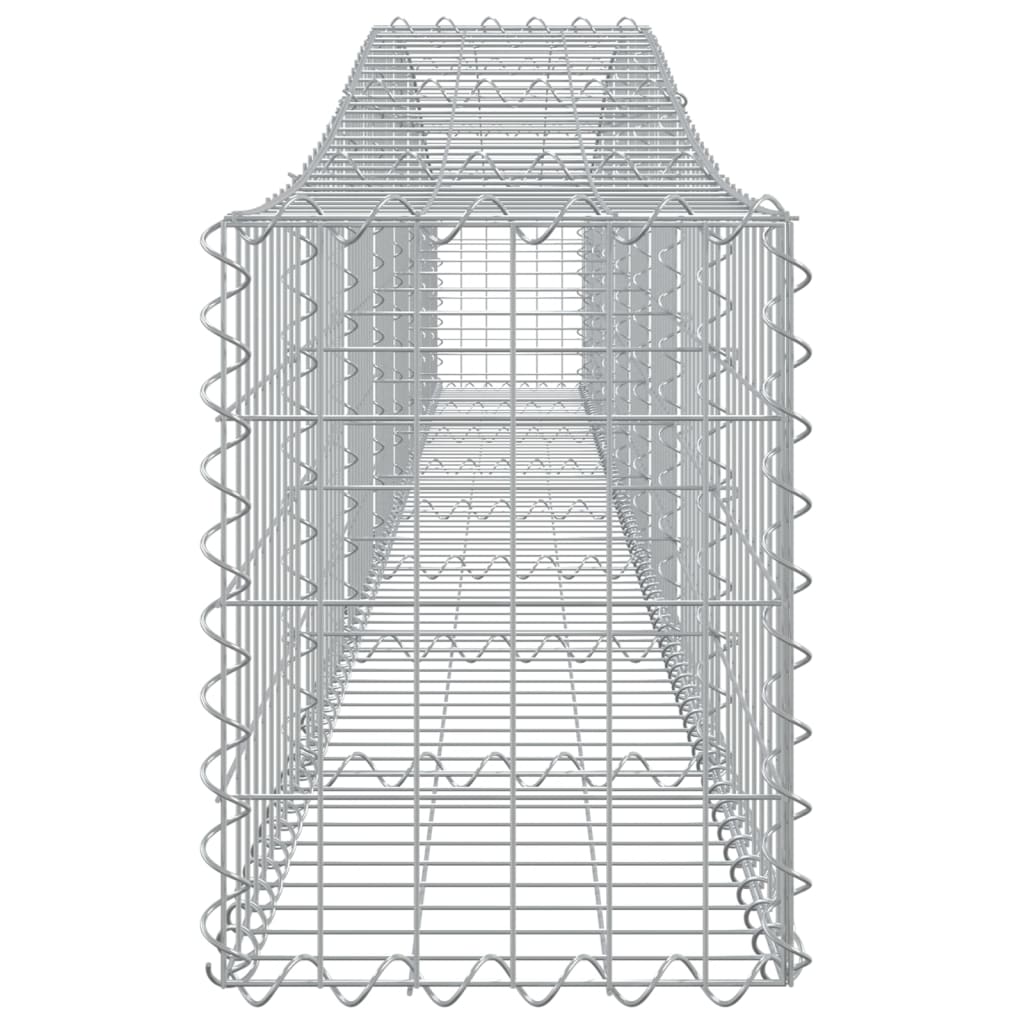Paniers à gabions arqués 2 pcs 400x30x40/60 cm Fer galvanisé