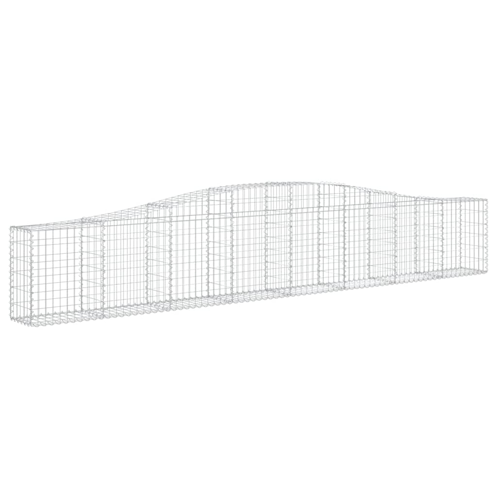 Paniers à gabions arqués 3 pcs 400x30x60/80 cm Fer galvanisé