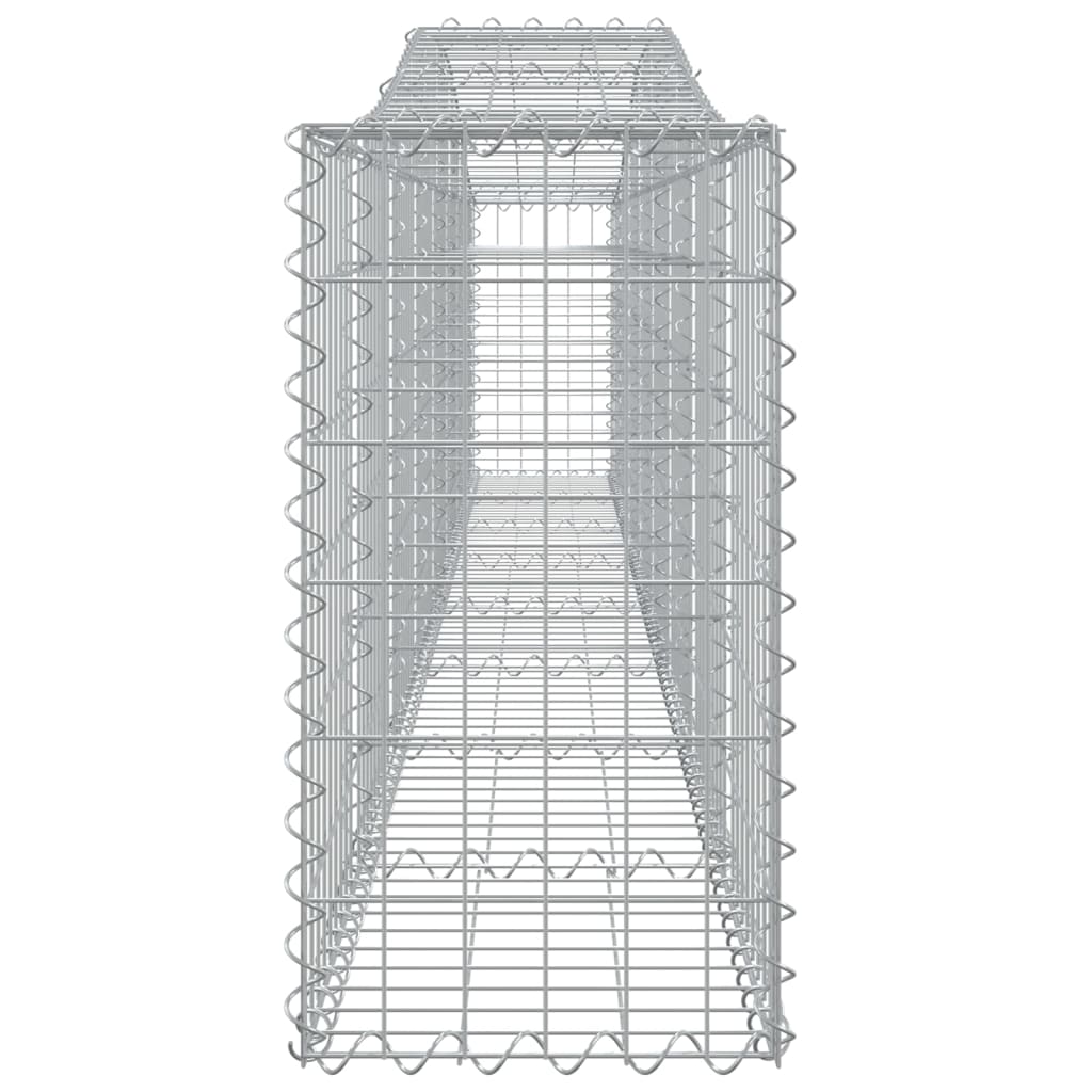 Paniers à gabions arqués 3 pcs 400x30x60/80 cm Fer galvanisé