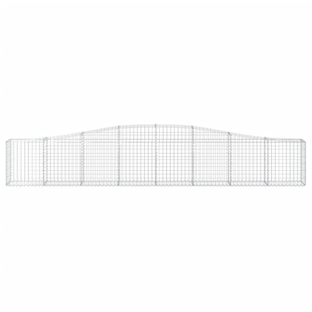 Paniers à gabions arqués 5 pcs 400x30x60/80 cm Fer galvanisé