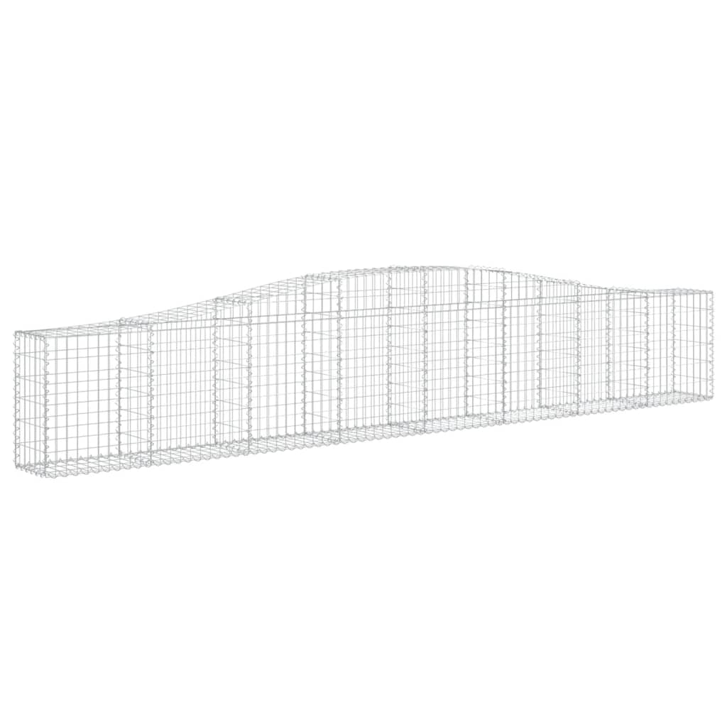 Paniers à gabions arqués 9 pcs 400x30x60/80 cm Fer galvanisé