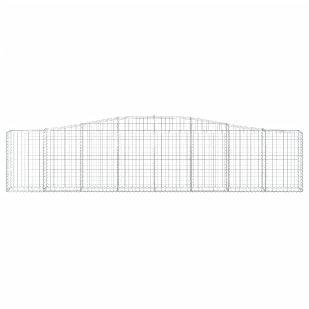 Paniers à gabions arqués 5 pcs 400x30x80/100 cm Fer galvanisé