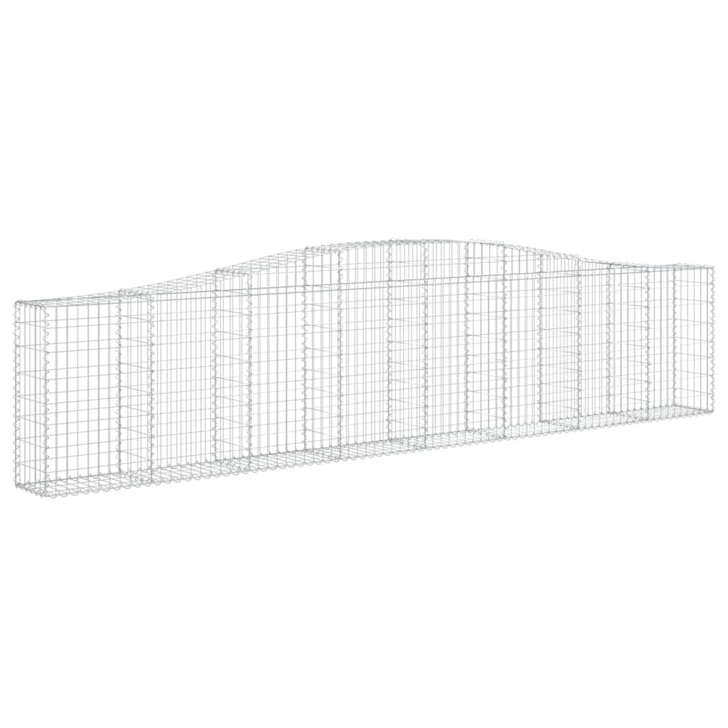 Paniers à gabions arqués 7 pcs 400x30x80/100 cm Fer galvanisé