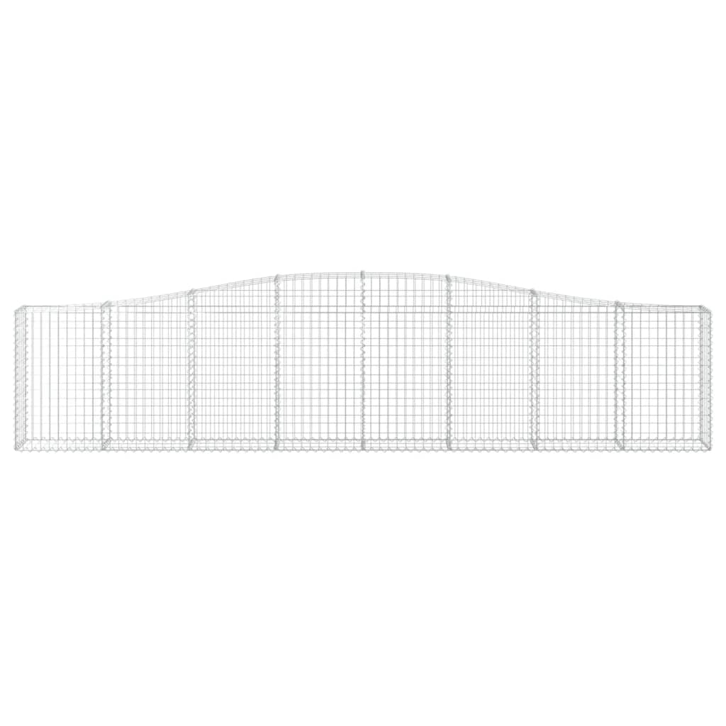 Paniers à gabions arqués 7 pcs 400x30x80/100 cm Fer galvanisé