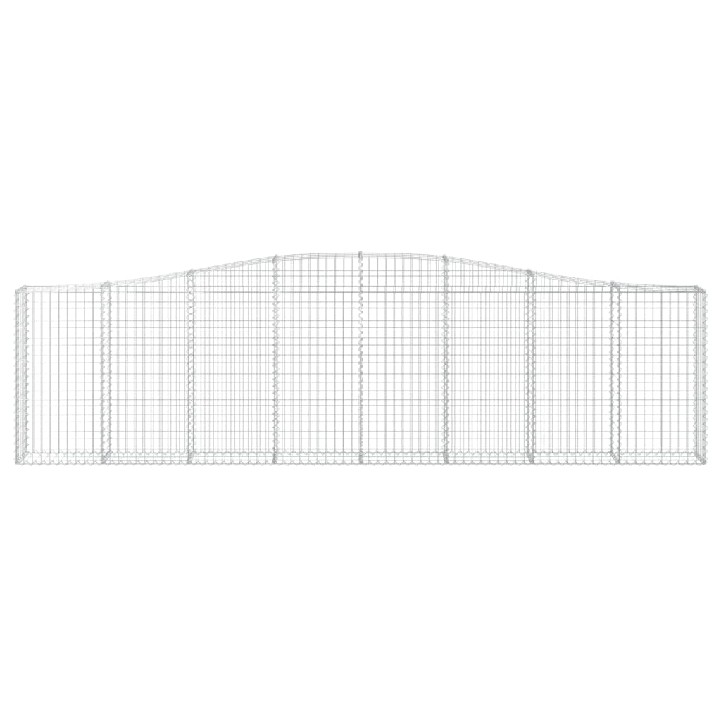 Paniers à gabions arqués 9 pcs 400x30x100/120 cm Fer galvanisé