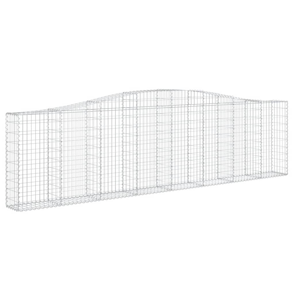 Paniers à gabions arqués 15 pcs 400x30x100/120 cm Fer galvanisé