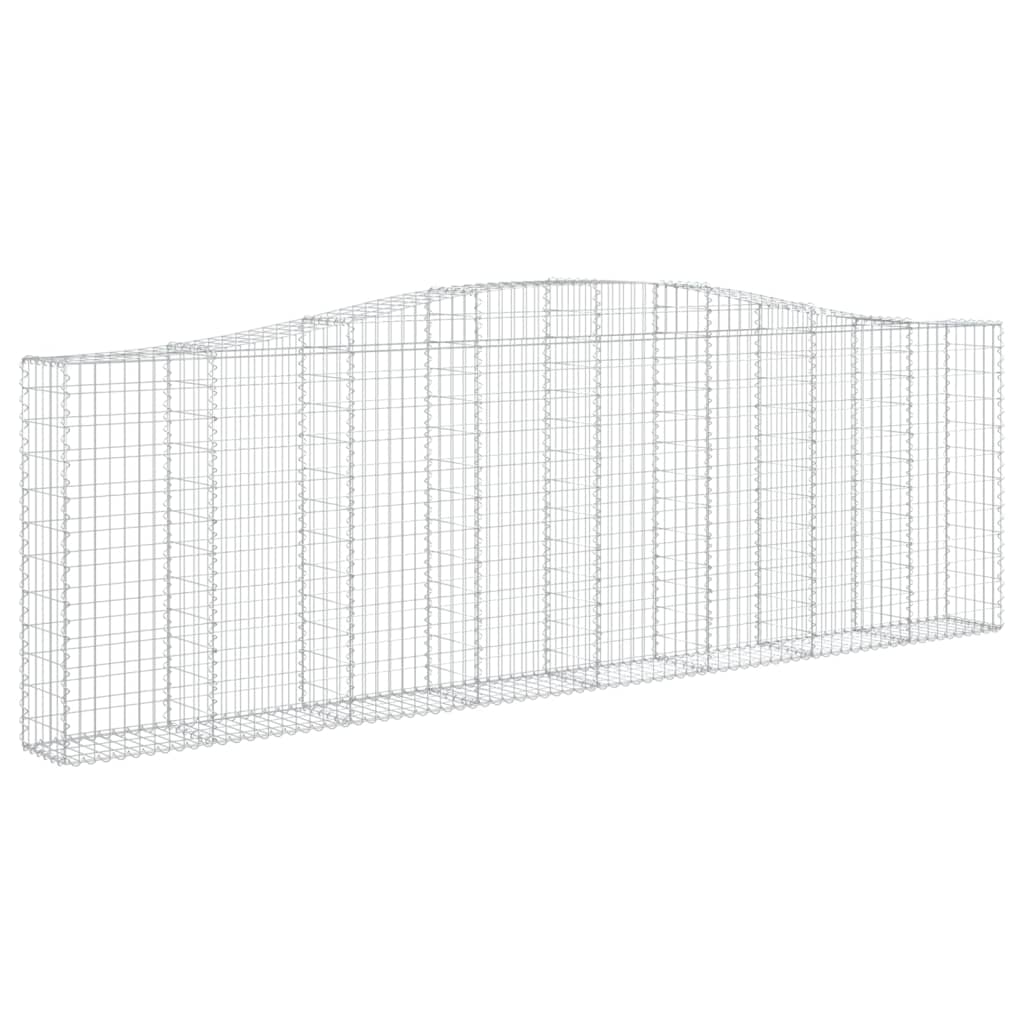 Paniers à gabions arqués 7 pcs 400x30x120/140 cm Fer galvanisé