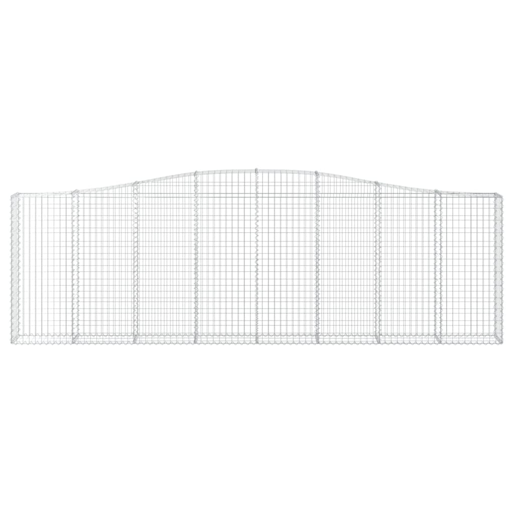 Paniers à gabions arqués 7 pcs 400x30x120/140 cm Fer galvanisé