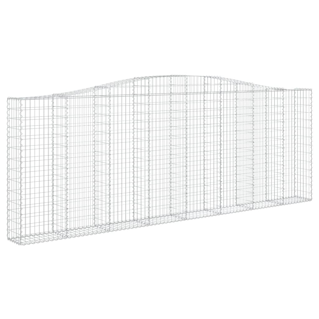 Paniers à gabions arqués 5 pcs 400x30x140/160 cm Fer galvanisé