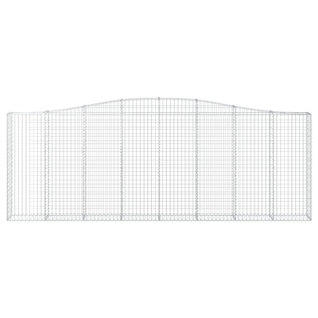 Paniers à gabions arqués 5 pcs 400x30x140/160 cm Fer galvanisé