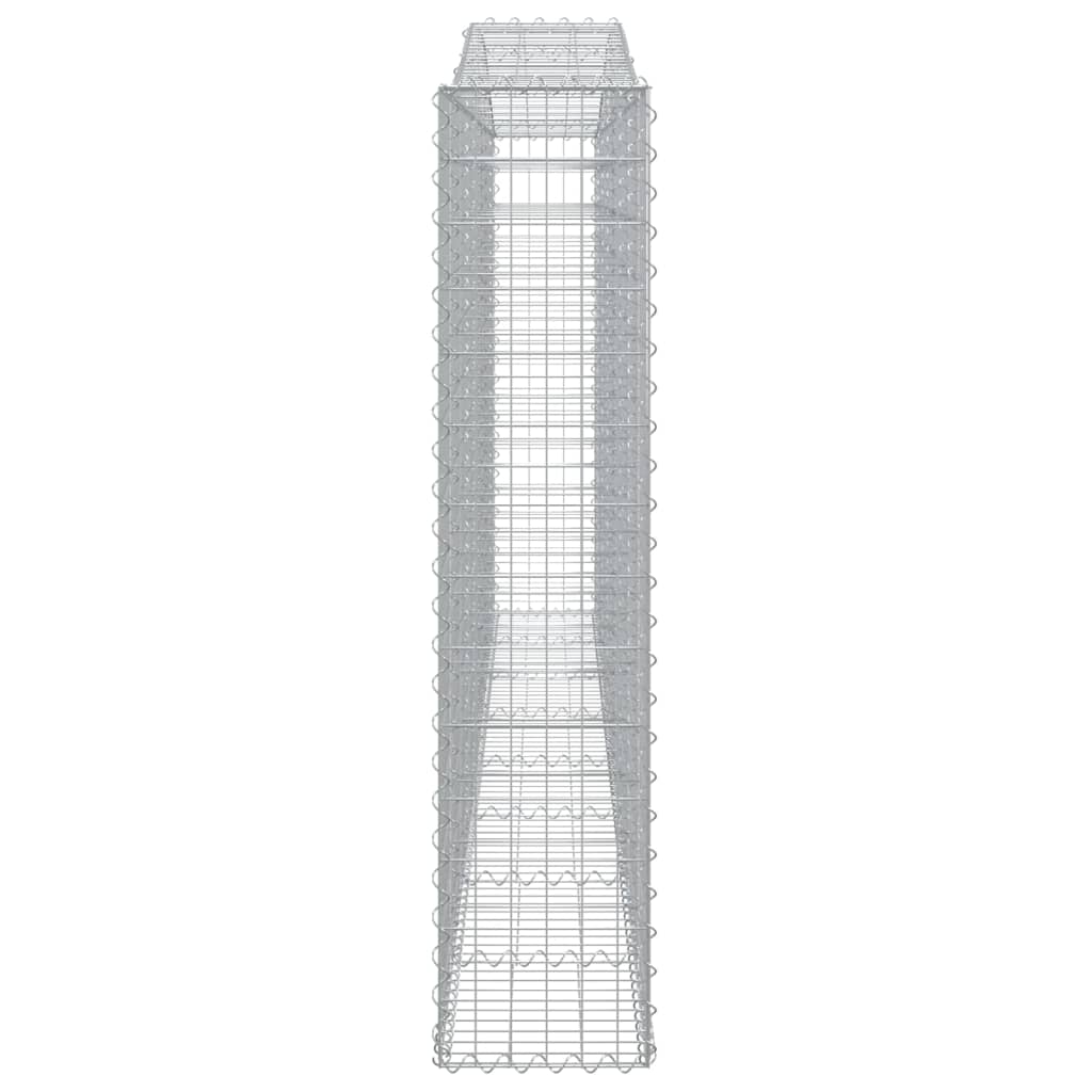 Paniers à gabions arqués 5 pcs 400x30x140/160 cm Fer galvanisé