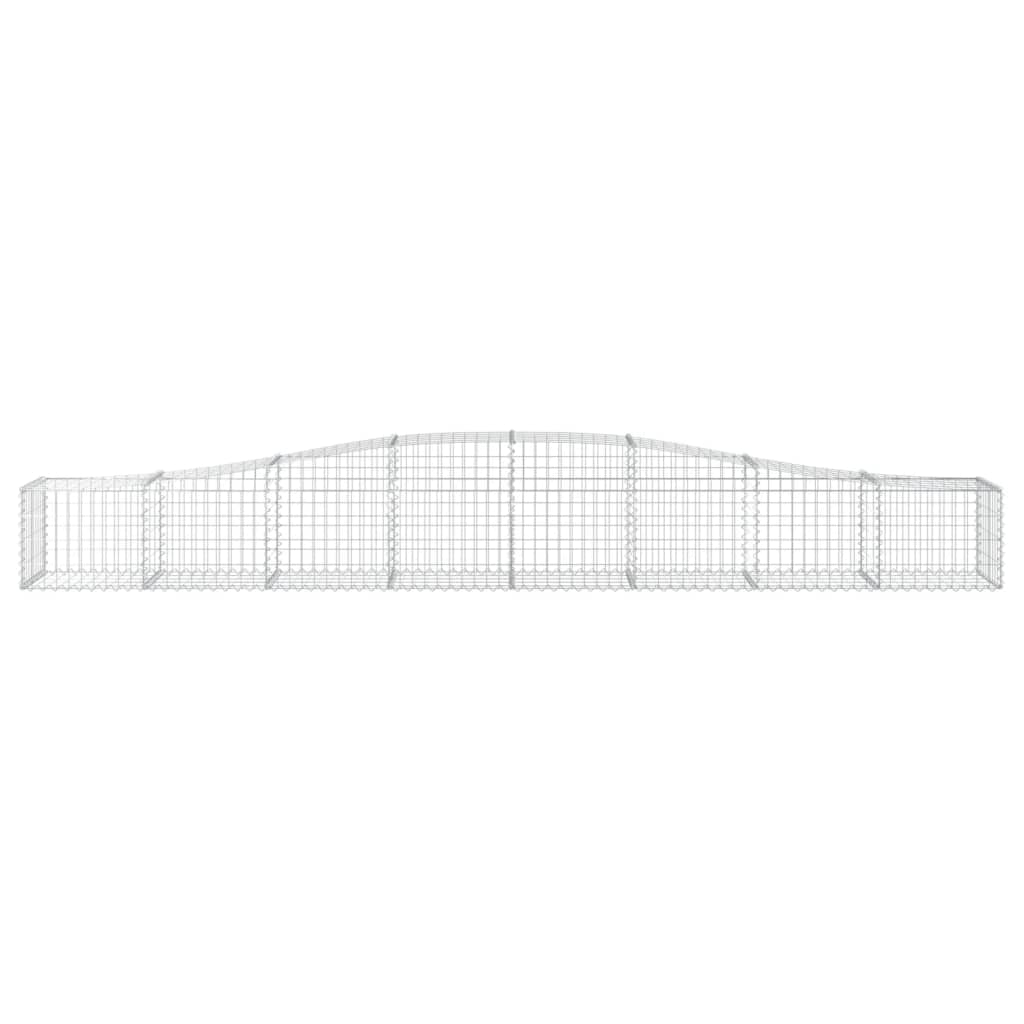 Paniers à gabions arqués 3 pcs 400x50x40/60 cm Fer galvanisé