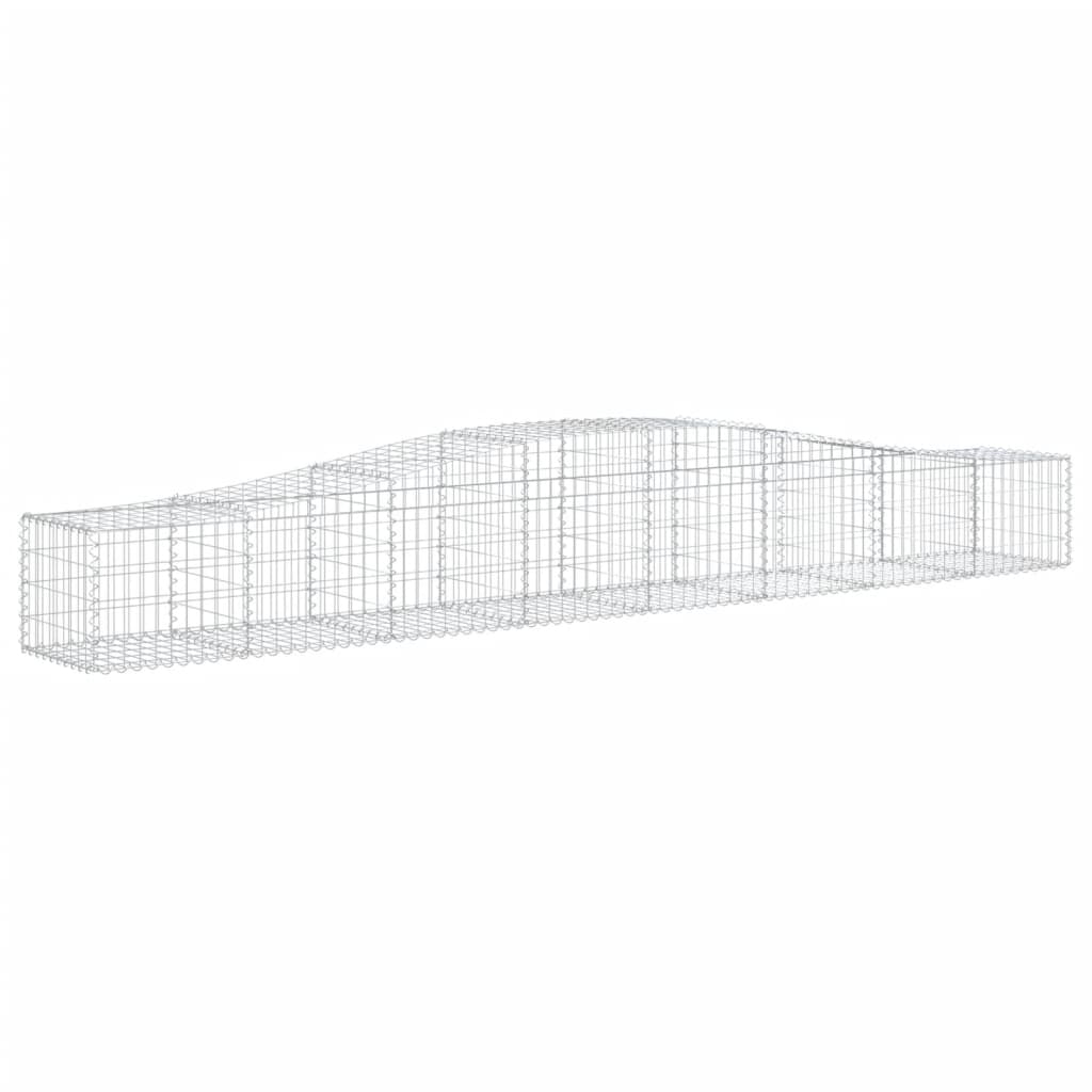 Paniers à gabions arqués 9 pcs 400x50x40/60 cm Fer galvanisé